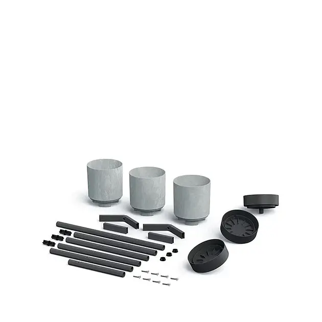Підставка для квітів Prosperplast з 3-ма сірими горщиками 42х39.5x125 см (69461-422) - фото 2