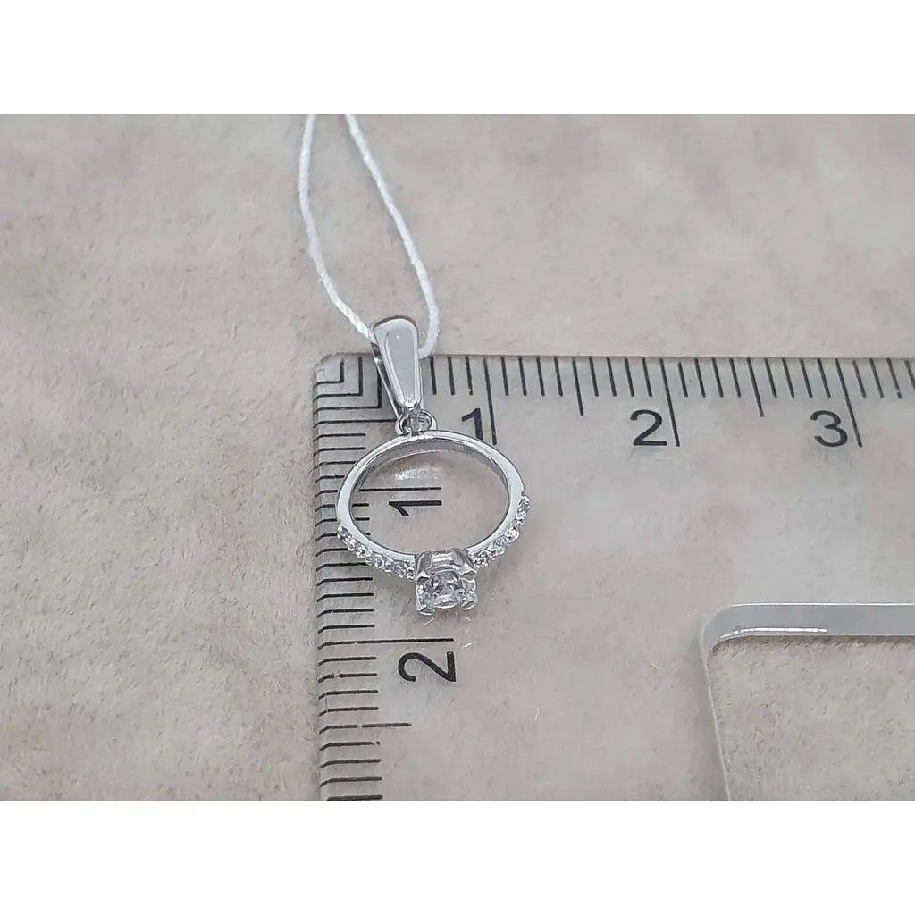 Золота підвіска Favoritum Колечко з фіанітом. 311839_Б/1 - фото 4