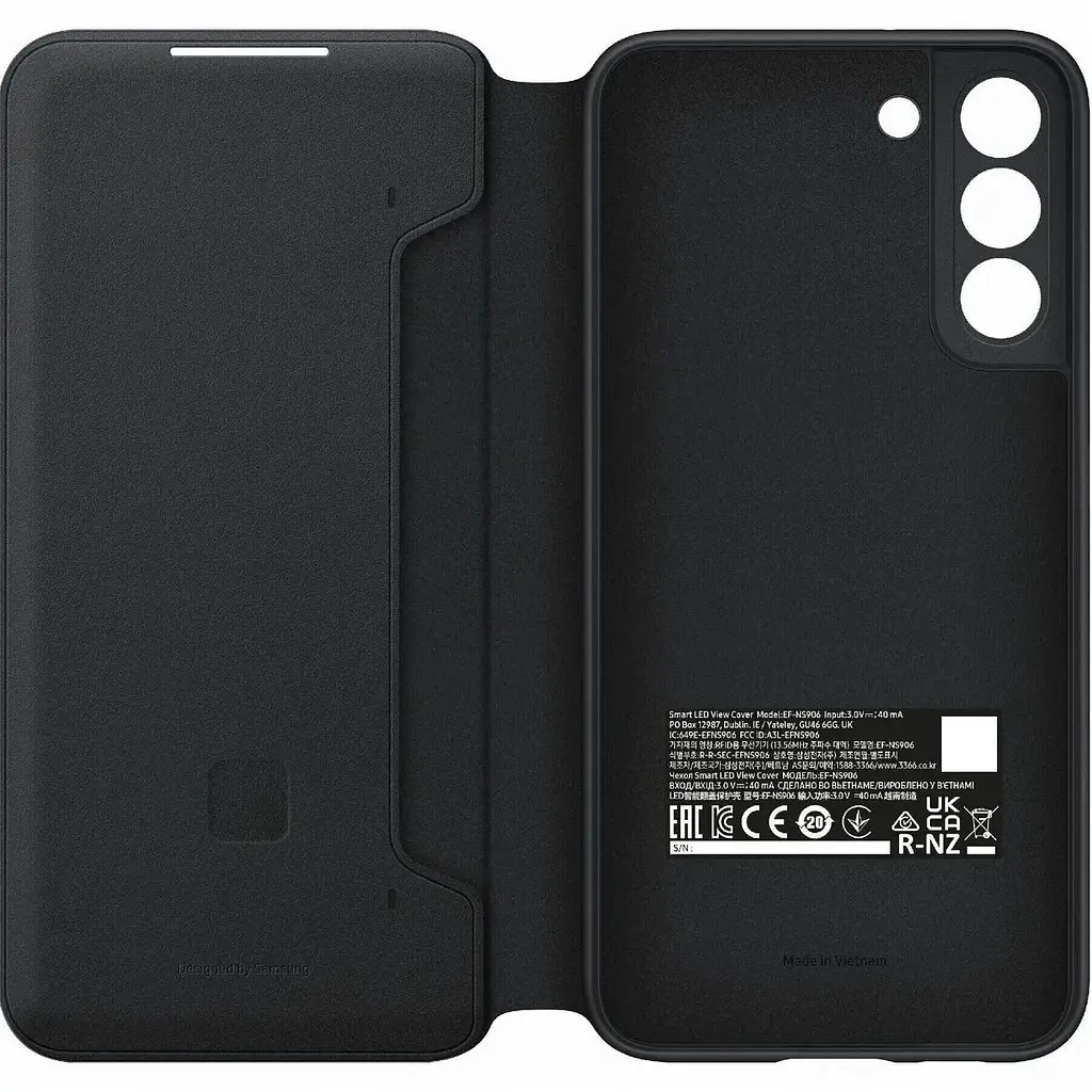 Оригинальный чехол-книжка Samsung Smart LED View Cover для Galaxy S22 Plus (6.6") Black (EF-NS906PBEGRU) - фото 5