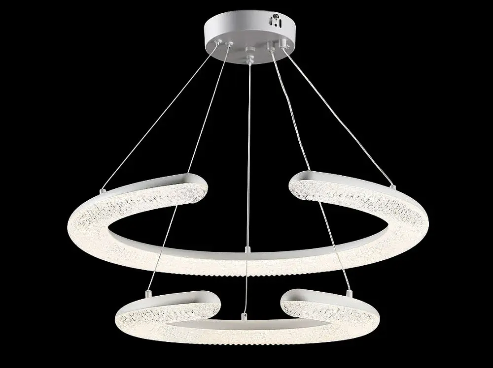 Люстра стельова LED Splendid Ray L110/600+400/2, 2 лампи, білий, регульована висота 30-130 см - фото 4