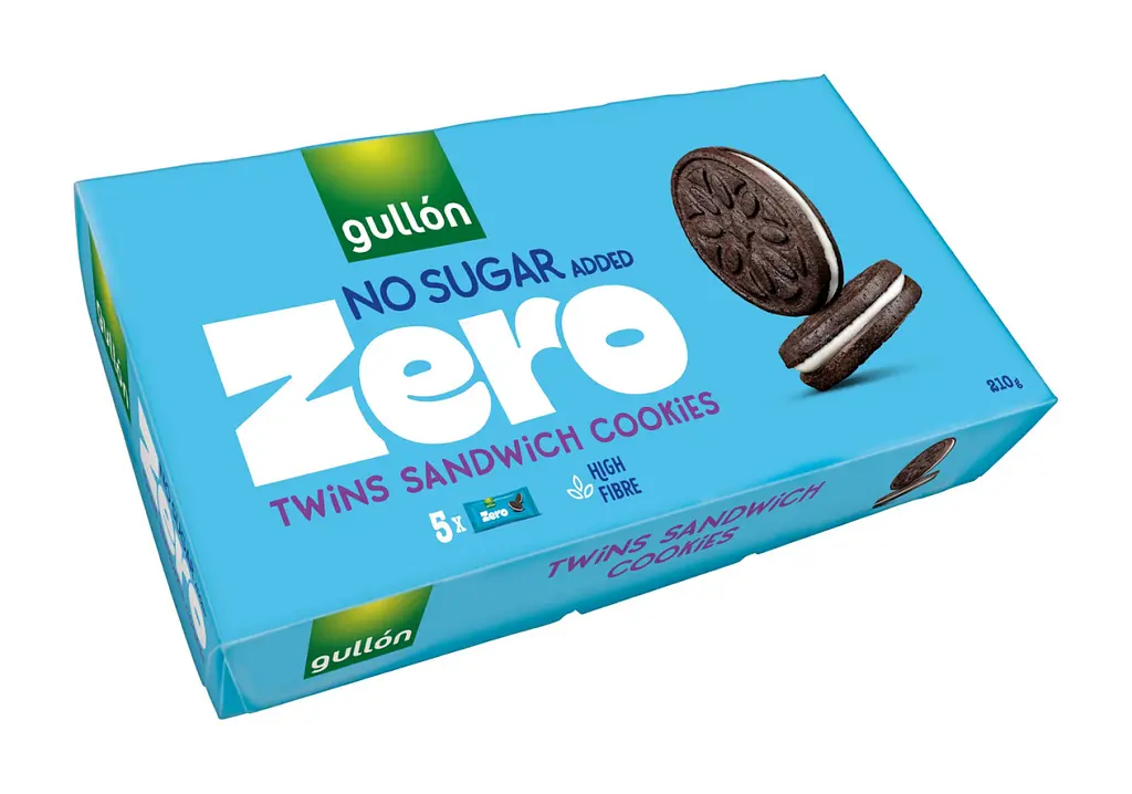 Печиво Gullon Diet Nature Twins Zero какао з ванільною начинкою без доданого цукру 210 г (8410376047011)