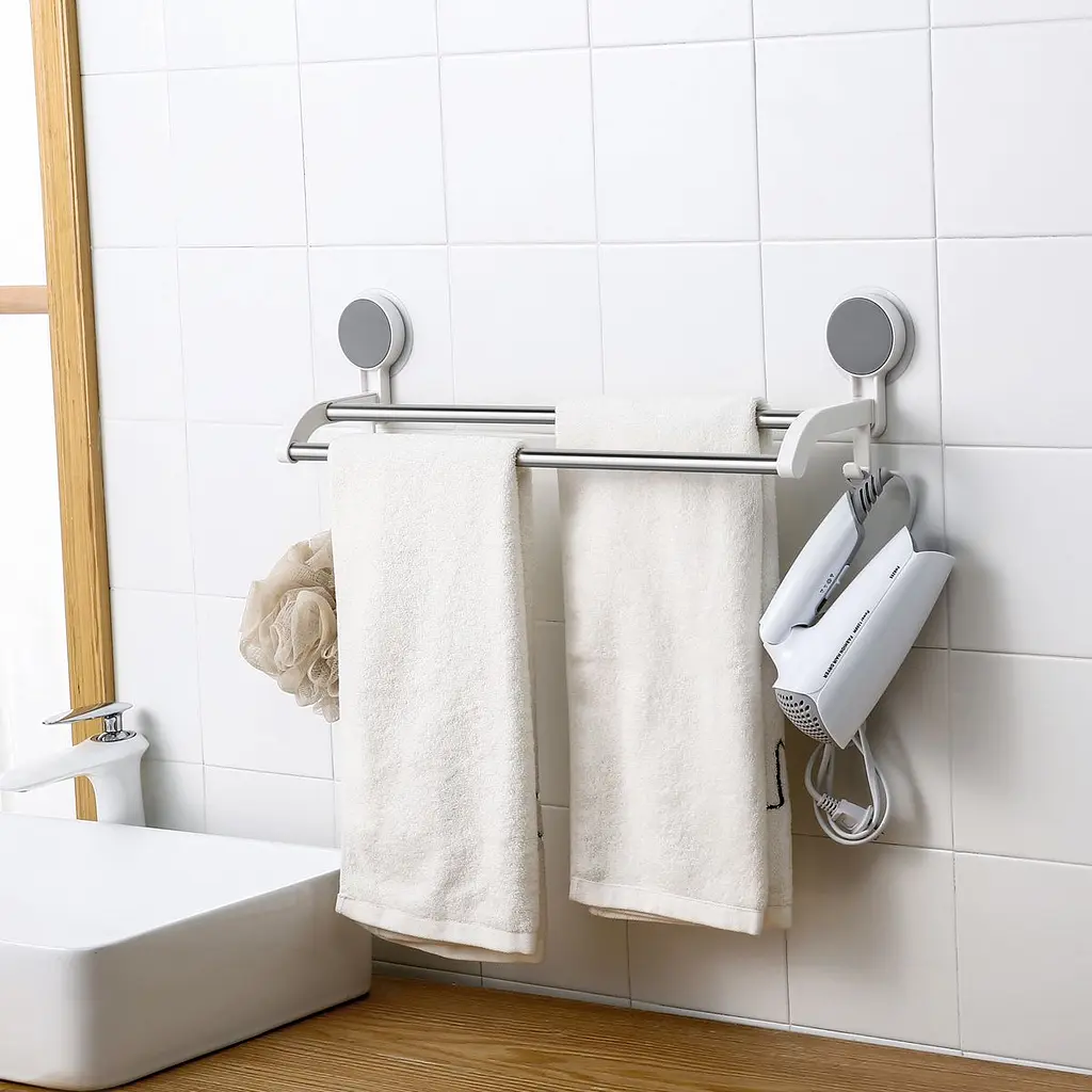 Тримач для рушників MVM BP-9 подвійний, білий зі сріблястим (BP-9 WHITE) - фото 8