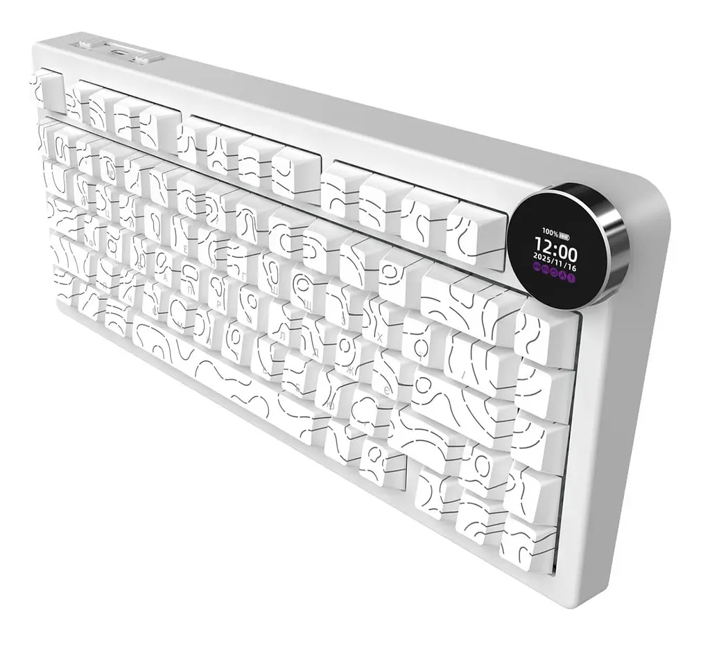 Клавіатура Ajazz AK820 V2 White Peach Switch (AK820-V2-WP-S-W) - фото 3