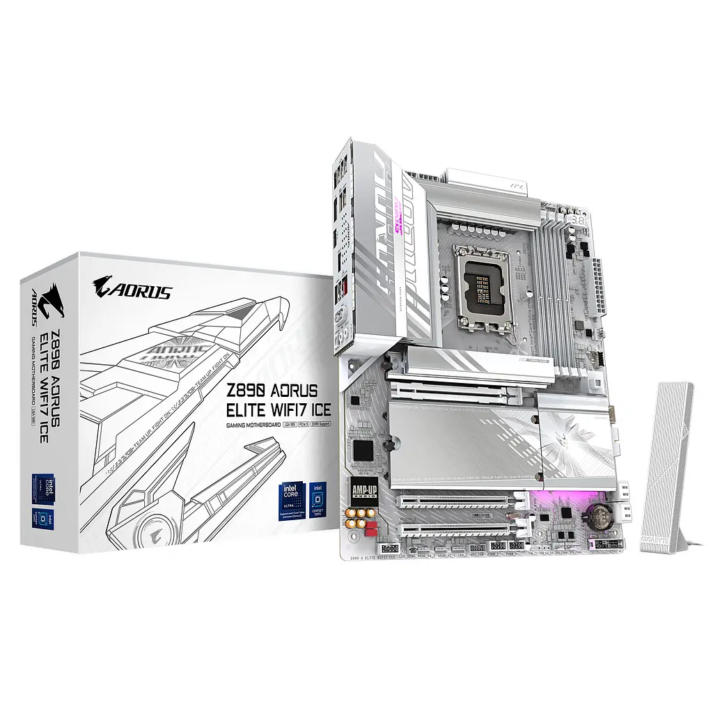 Gigabyte Материнська плата Z89 AORUS ELITE WF7 ICE s1851 Z890 4xDDR5 M.2 Wi-Fi BT HDMI DP ATX - фото 6
