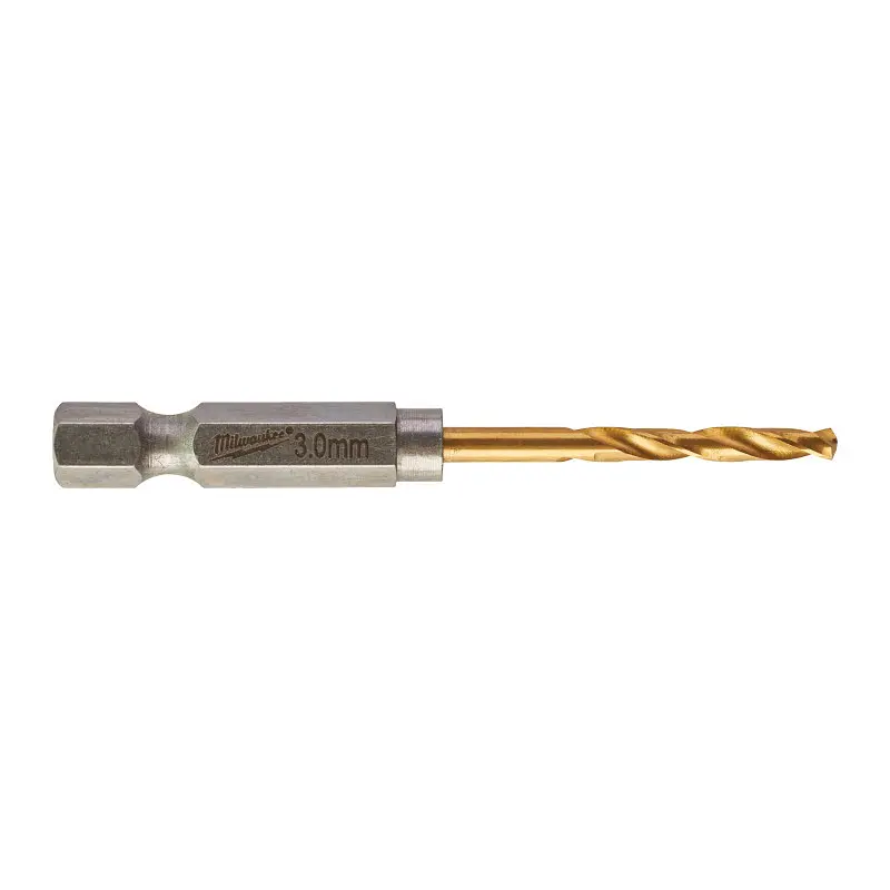 Свердло по металу RedHEX SHOCKWAVE HSS-TiN MILWAUKEE, діаметр 3,0х65х23мм, (10шт), пластикова коробка - фото 2