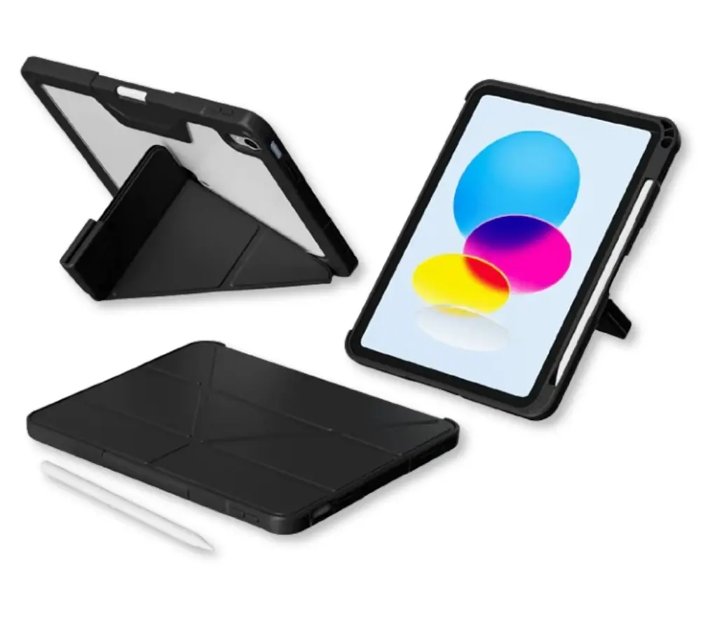 Чохол-книжка BeCover Rugged Origami Transparent з кріпленням Apple Pencil дляApple iPad Air 11" M4 2026 Black (715176) - фото 5