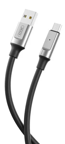 Кабель XO NB251 Liquid Silicone Rubber USB-A to Micro - 6A - 1m чорний (7102288) - фото 2