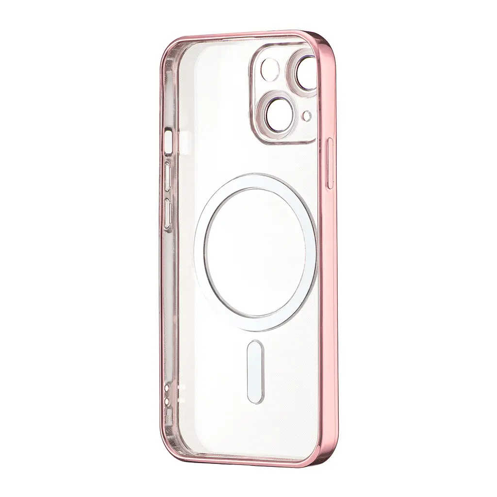 Чохол Ductil Metallic Edge with MagSafe (Protected Camera & Lens) iPhone 13 Pink - фото 3