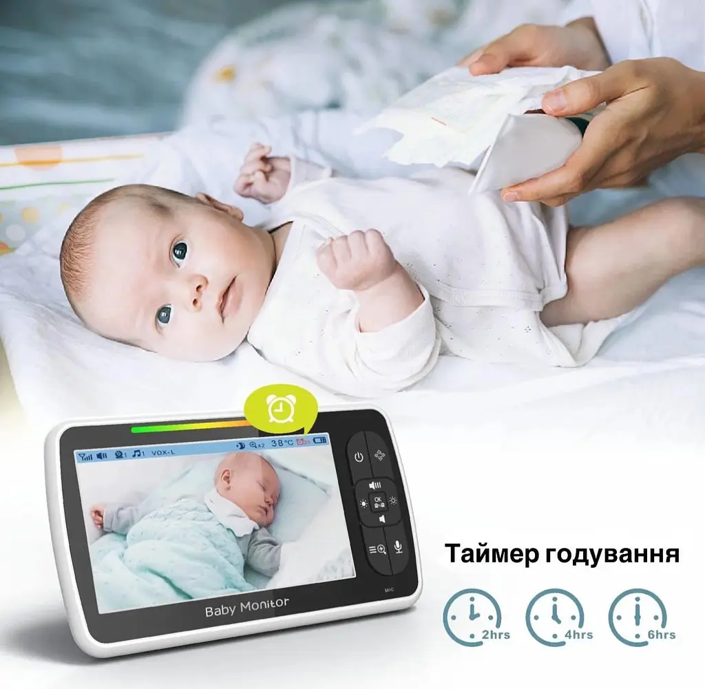 Радіоняня Baby Monitor SM650 з відеоспостереження, двостороннім зв'язком та нічним баченням - фото 8
