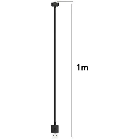Зарядний пристрій DK CDK кабель (1m) USB для Xiaomi Mi Band 5 / 6 (015552) (black) - фото 4