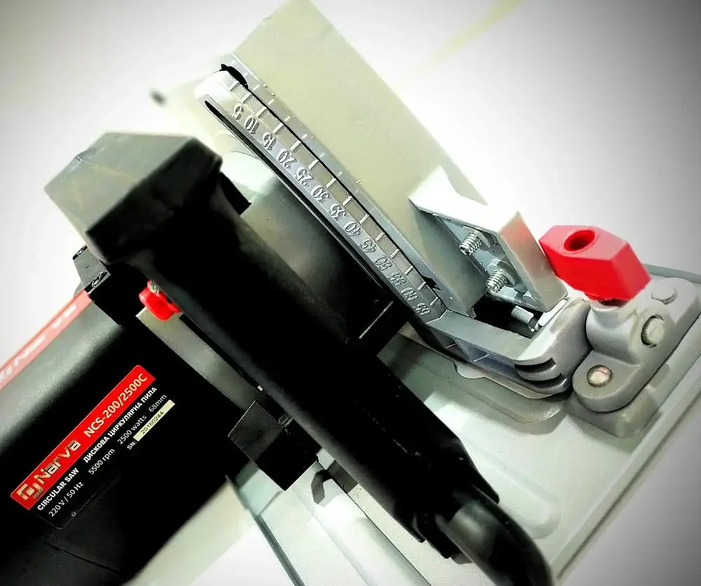 Пила дисковая циркулярная Narva NCS-200/2500C 5500 об/мин Ø 200 мм 0-45° 30412 - фото 3