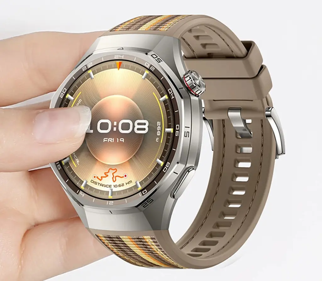 Силіконовий ремінець Primolux Nylon Silicone для смарт-годинника Huawei Watch GT 6 Pro 46mm - Light Brown - фото 4