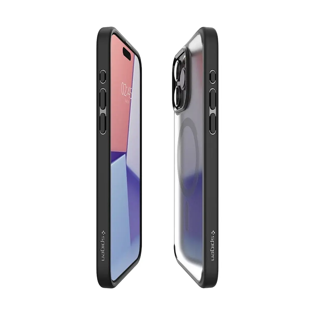 Чехол Spigen Ultra Hybrid MagSafe для iPhone 15 Pro Frost Black (ACS06720) + защитное стекло - фото 6