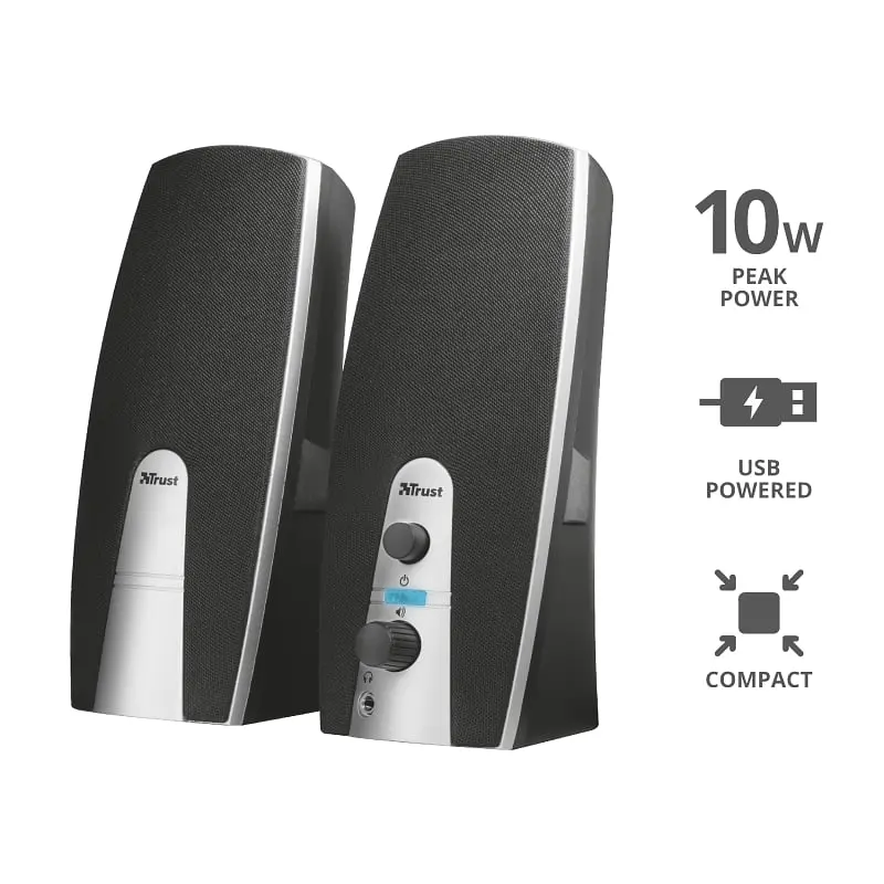 Компьютерные колонки Trust Mila Speaker Set Black - фото 8