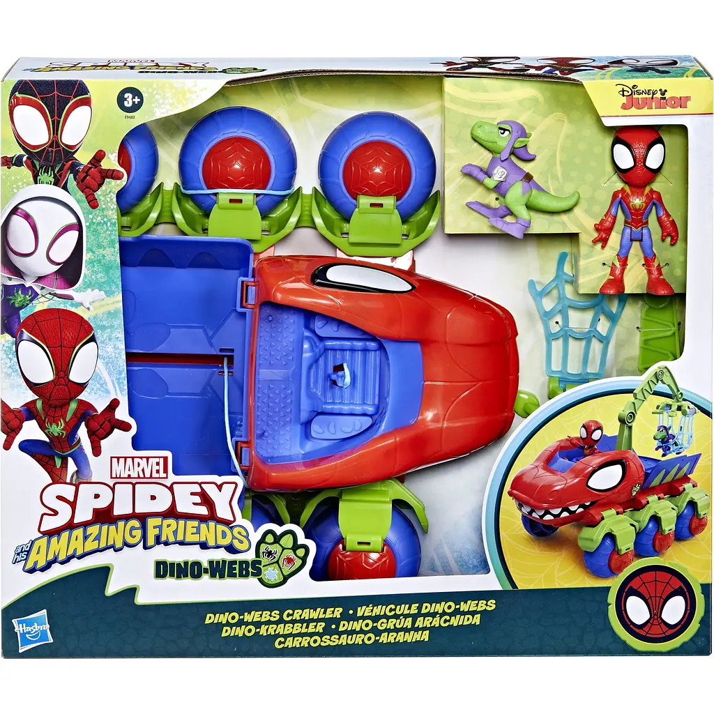 Набор игрушечный Hasbro Marvel Spider-Man and His Amazing Friends Транспорт Дино (F9480) - фото 6