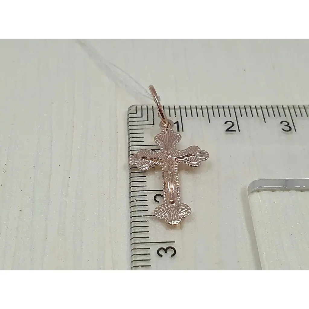 Золотой крестик Golden Time Распятие Христа. П-189 - фото 4