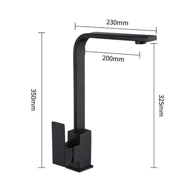 Змішувач для кухні Wezer PRO4A-02-BLACK, Чорний матовий - фото 4