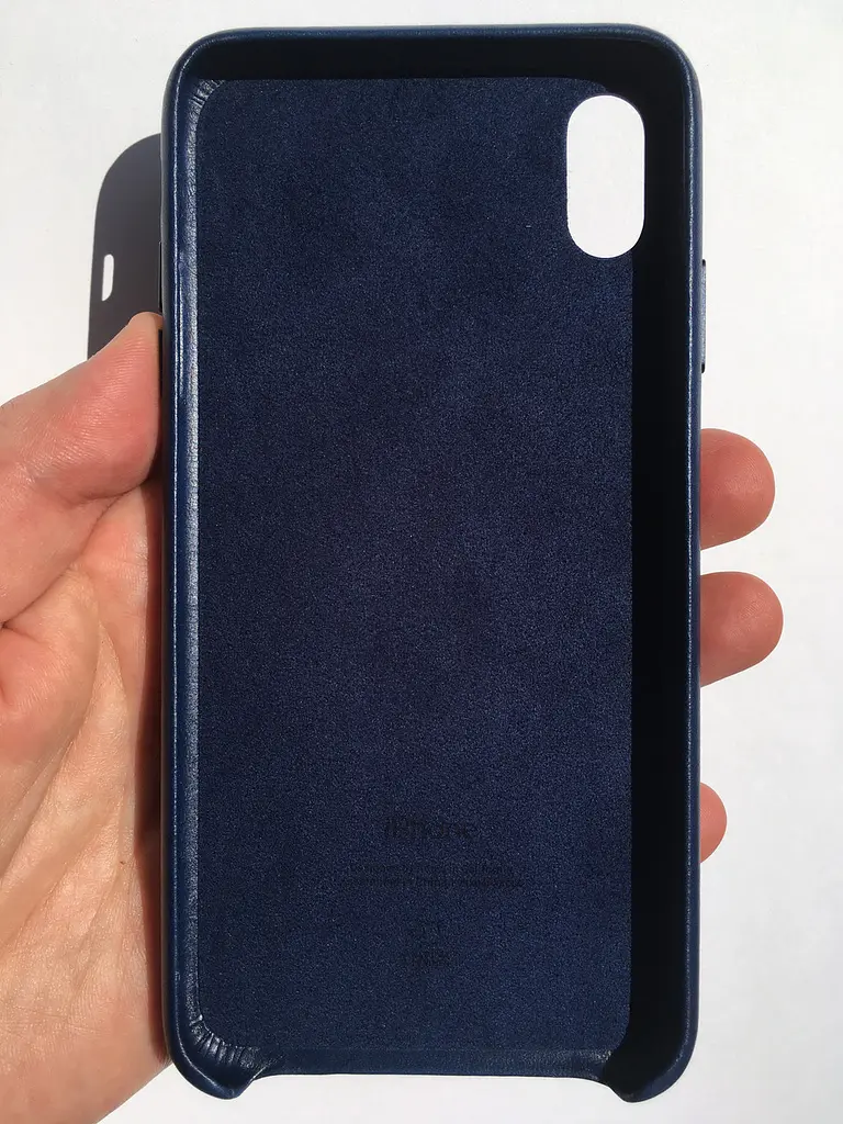 Оригінальний шкіряний чохол для iPhone XS Max Apple Leather Case Midnight Blue MRWU2ZM/A - фото 6