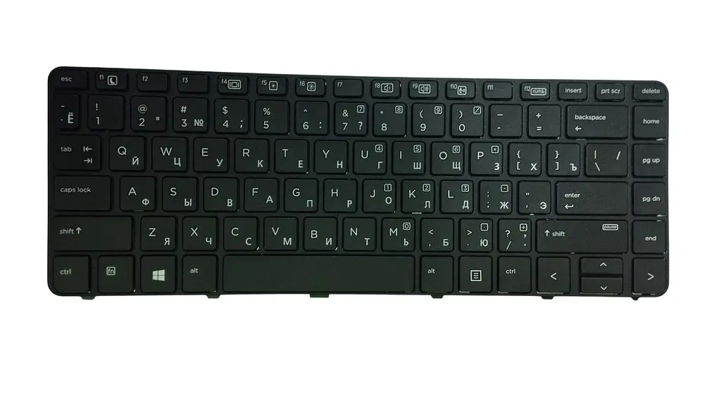 Клавіатура для HP ProBook (430 G3, 440 G3, 430 G4, 440 G4, 445 G3) Чорна, (Чорна рамка) - фото 2