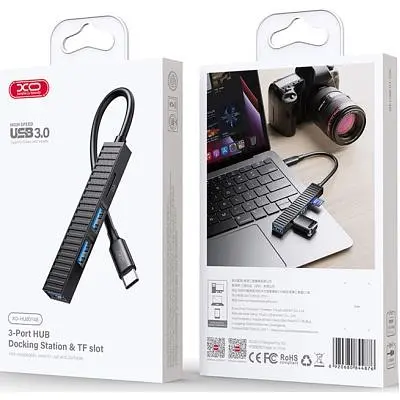 Концентратор XO USB-C 4-in-1 порти XO (HUB014B.black) (HUB014B.black) - фото 3