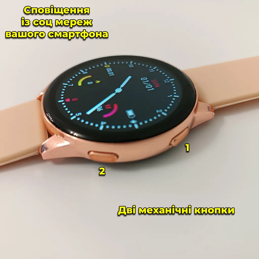 Смарт годинник T2 Pro Active 2 Bluetooth, встановлення свого фону, прийняття/здійснення дзвінків Золотий - фото 5
