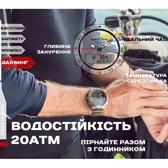 Годинник North Edge Gavia 20BAR - фото 13