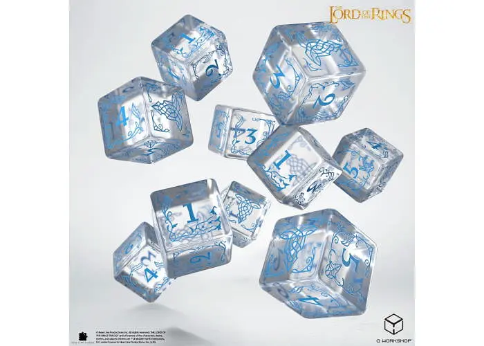 Набір кубиків The Lord of the Rings: Rivendell 10xD6 Dice Set - Water (LOTR/190166/RIV/B2) - фото 2