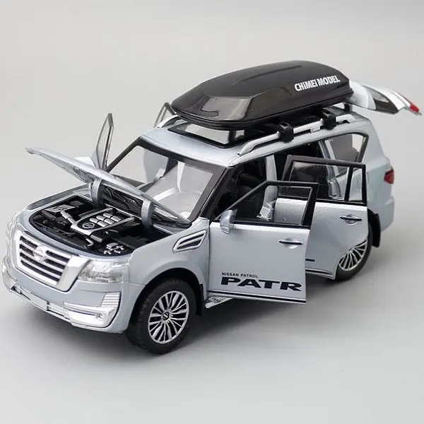 Колекційна металева модель автомобіля АвтоЕксперт Nissan Patrol з багажником на даху, інерцією, світлом та звуком 1:32 - фото 2