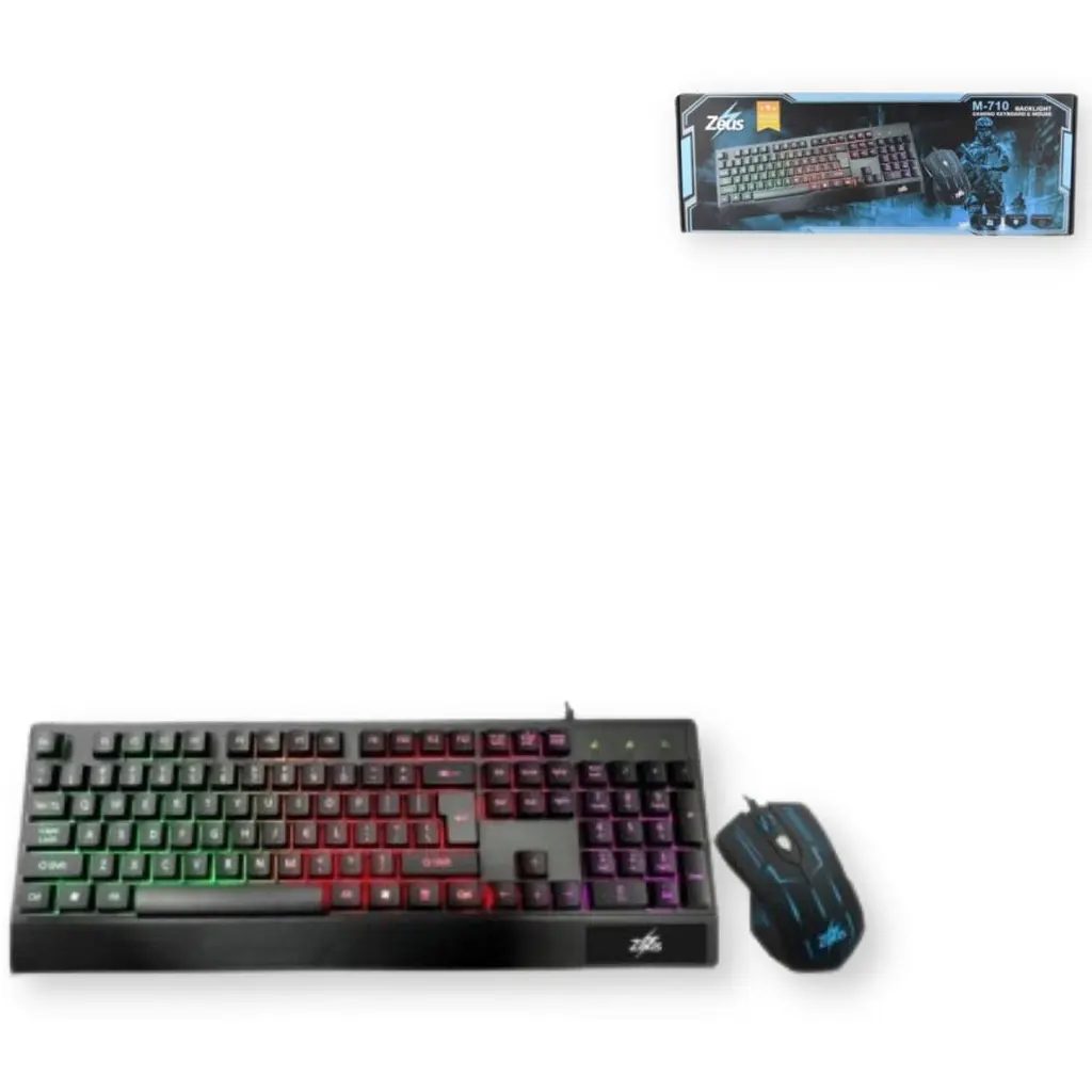 Ігрова клавіатура та дротова і миша Zeus M-710 світлодіодне підсвічування чорний (M-710_436) - фото 6