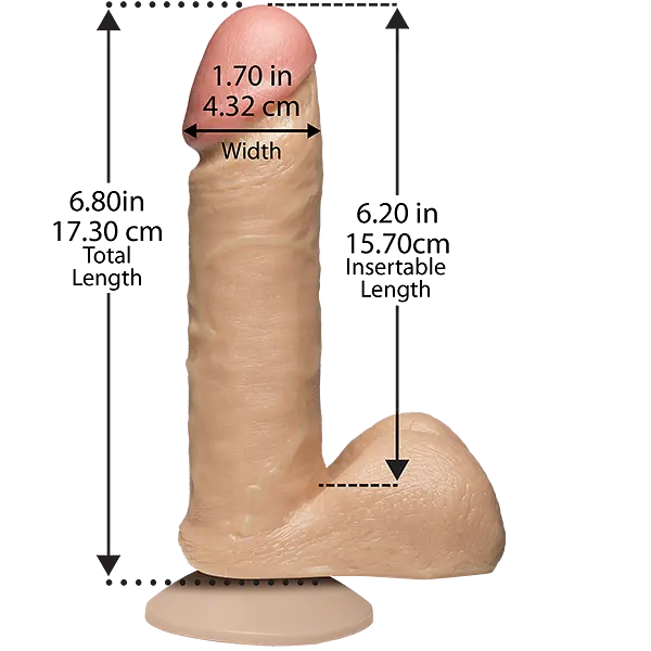 Фалоімітатор Realistic Cock Ultraskyn 6 Inch 17.3 см тілесний - фото 3