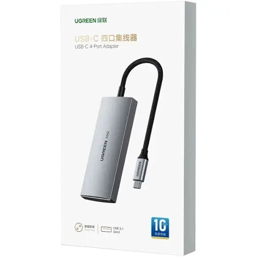 Хаб USB CM480 Grey Type-C 3.2 - 2xType-C 3.2/2xUSB 3.2 Ugreen teh0019591 - фото 3