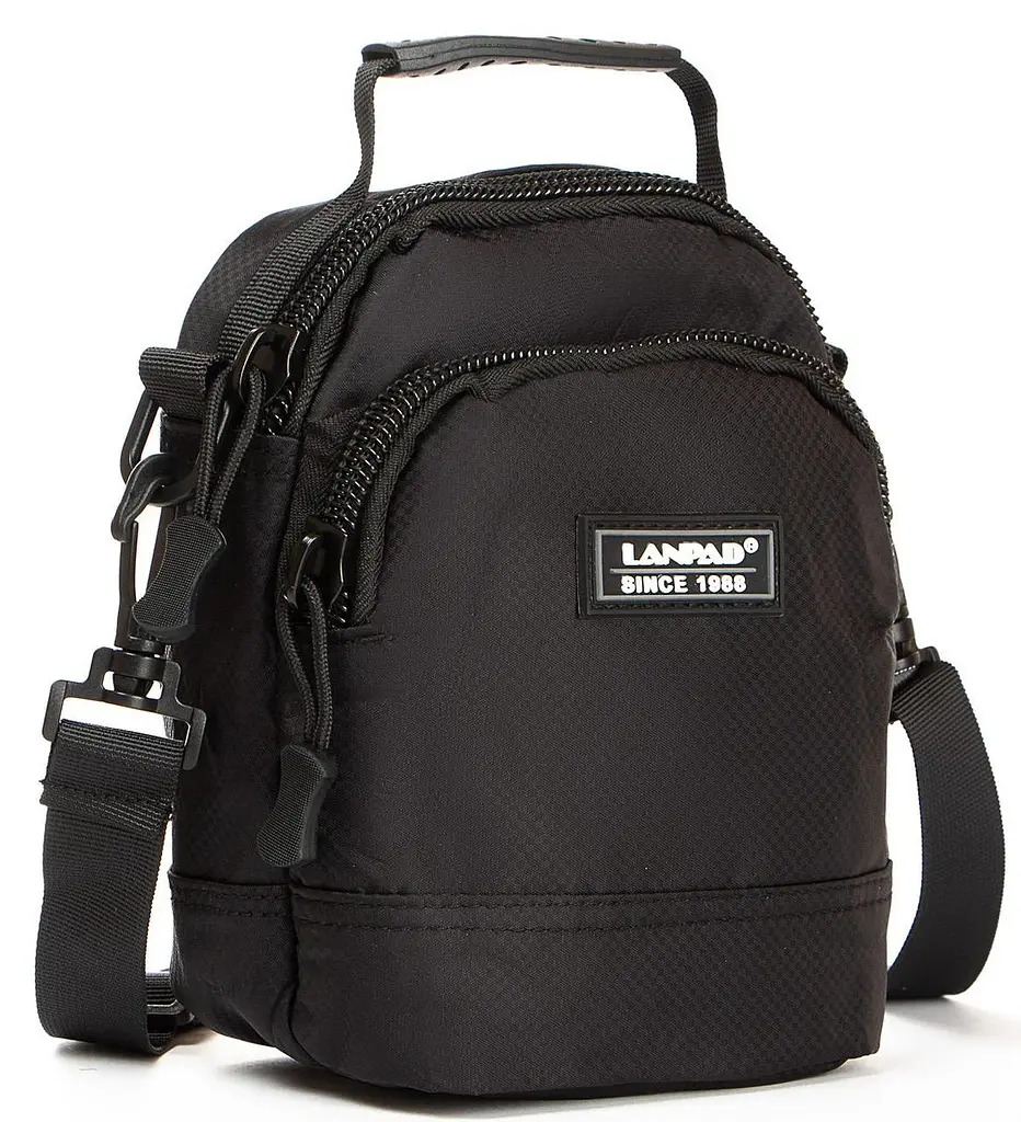 Тканинна чоловіча сумка Lanpad чорний (LAN61028 black) - фото 3