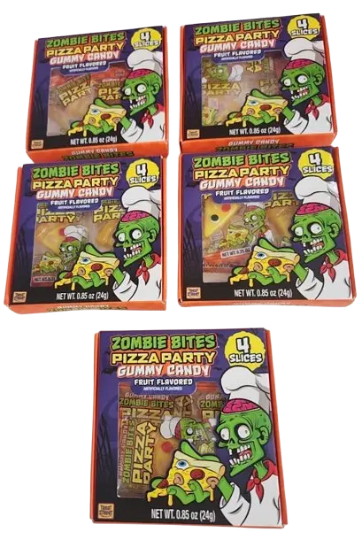 Жувальні цукерки Treat Street Gummy Candy Zombie Bites Pizza Party 24г - фото 4