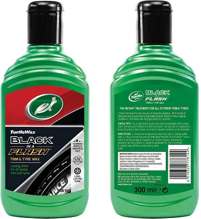 Відновник поверхонь гель поліроль для пластику та гуми Turtle Wax Black in a Flash 300 мл (52855/18458) - фото 7