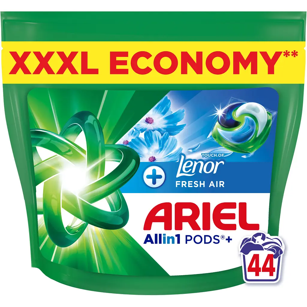 Капсули для прання Ariel Pods+ All-in-1 Touch of Lenor Дотик свіжого повітря Lenor 44 шт. (8700216765077) - фото 2