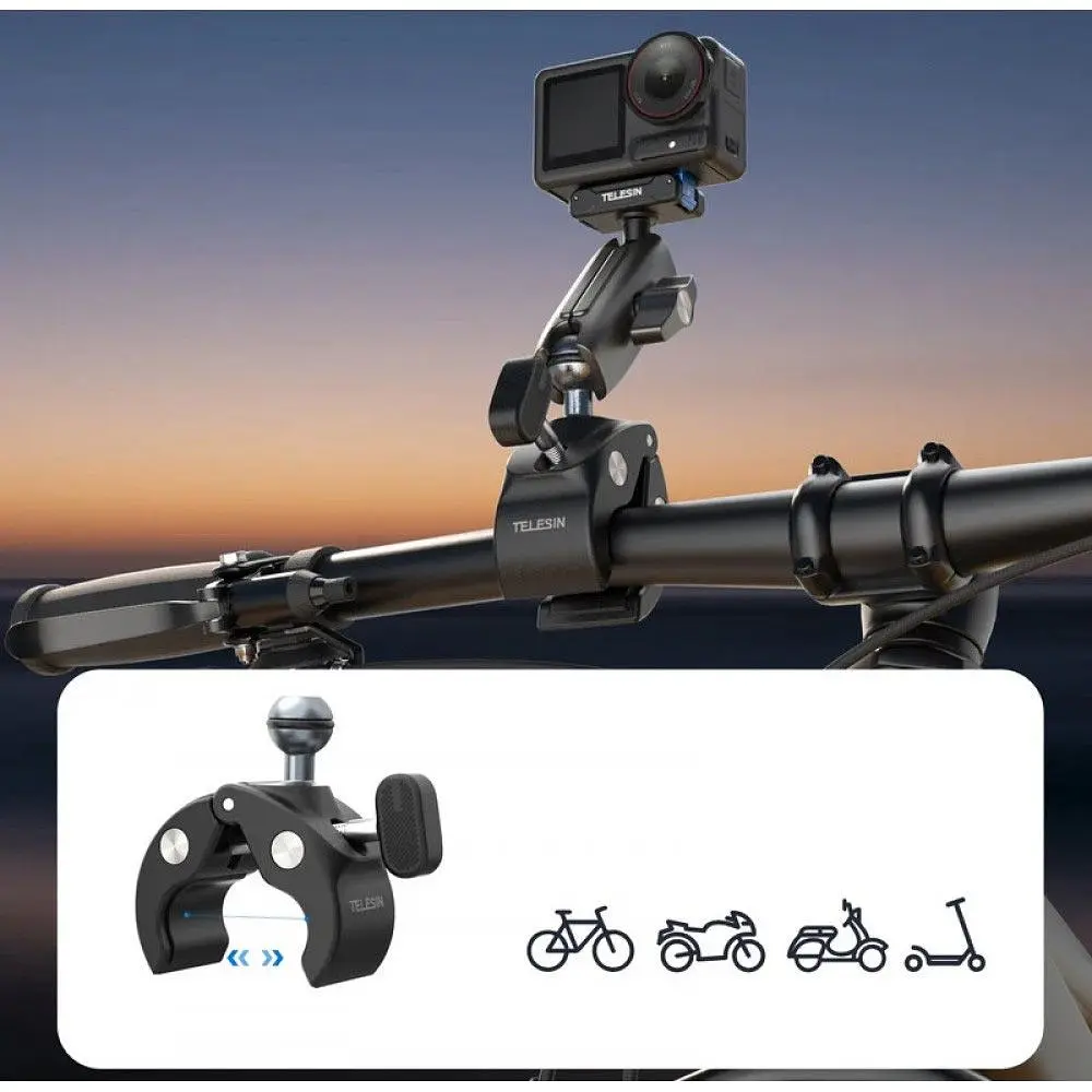 Кріплення на кермо або на трубу Telesin S3-HBM-14-TDJ для екшн-камери DJI Action 6/5/Osmo 360 - фото 6
