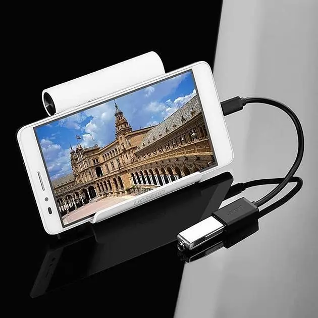 Перехідник Ugreen US154 USB-C to USB-A OTG 15см Black (30175) - фото 4