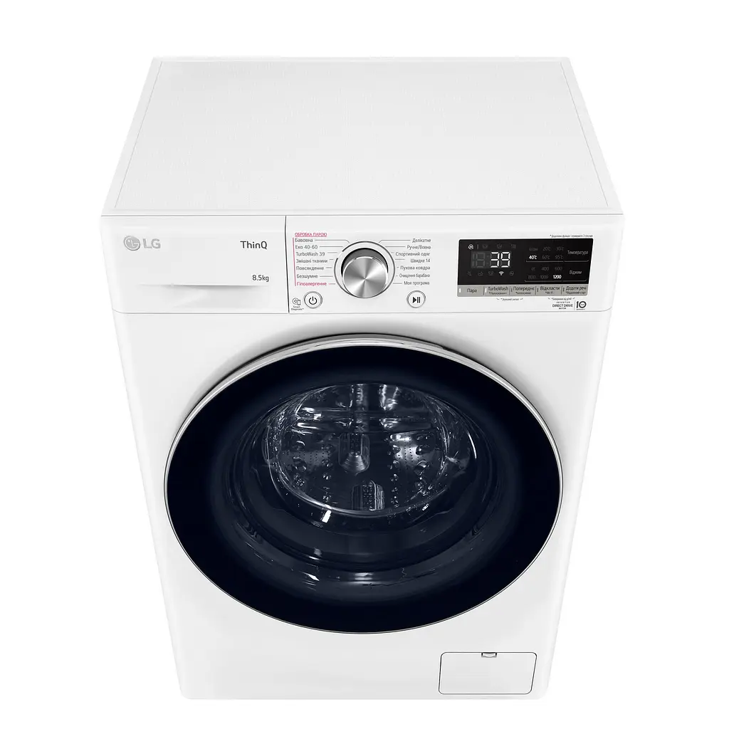 Пральна машина LG фронтальна, 8,5кг, 1200, A+++, 48см, дисплей, пара, інвертор, білий (F2V7GS9WW) - фото 8