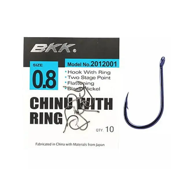 Гачок BKK Chinu With Ring 0.8, 10 шт. (1102-A-BN-0213) - фото 2