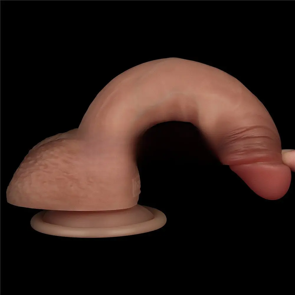 Фалоімітатор - Sliding Skin Pro Dual Layer Silicone Dong 7.5'' - фото 7