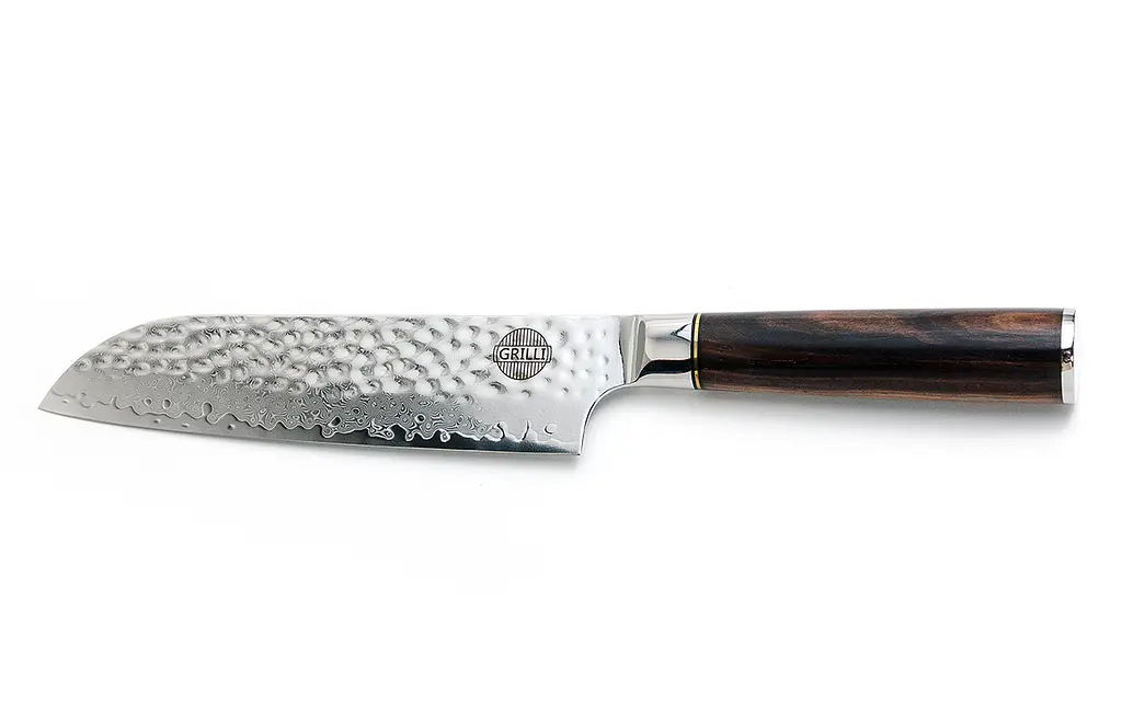 Профессиональный нож из дамасской стали Santoku 18 см GRILLI (88871) - фото 2