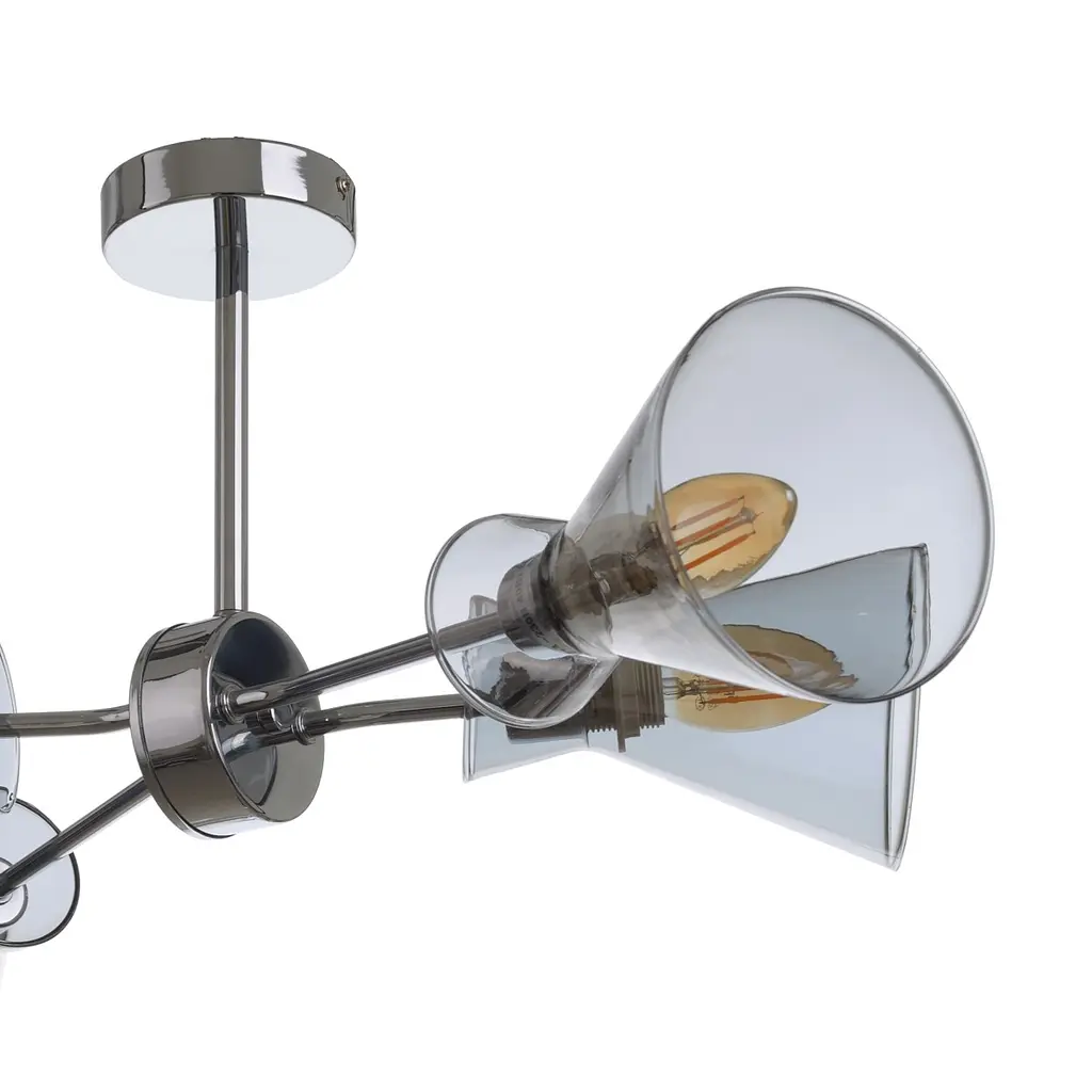 Люстра Brille потолочная лофт в спальню E14 40W CH (LK-670C/4) - фото 2