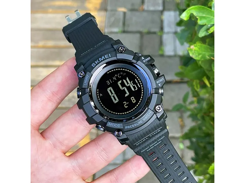 Чоловічий наручний годинник 1358 Black Smart Watch Compass Skmei acs0030791 - фото 4