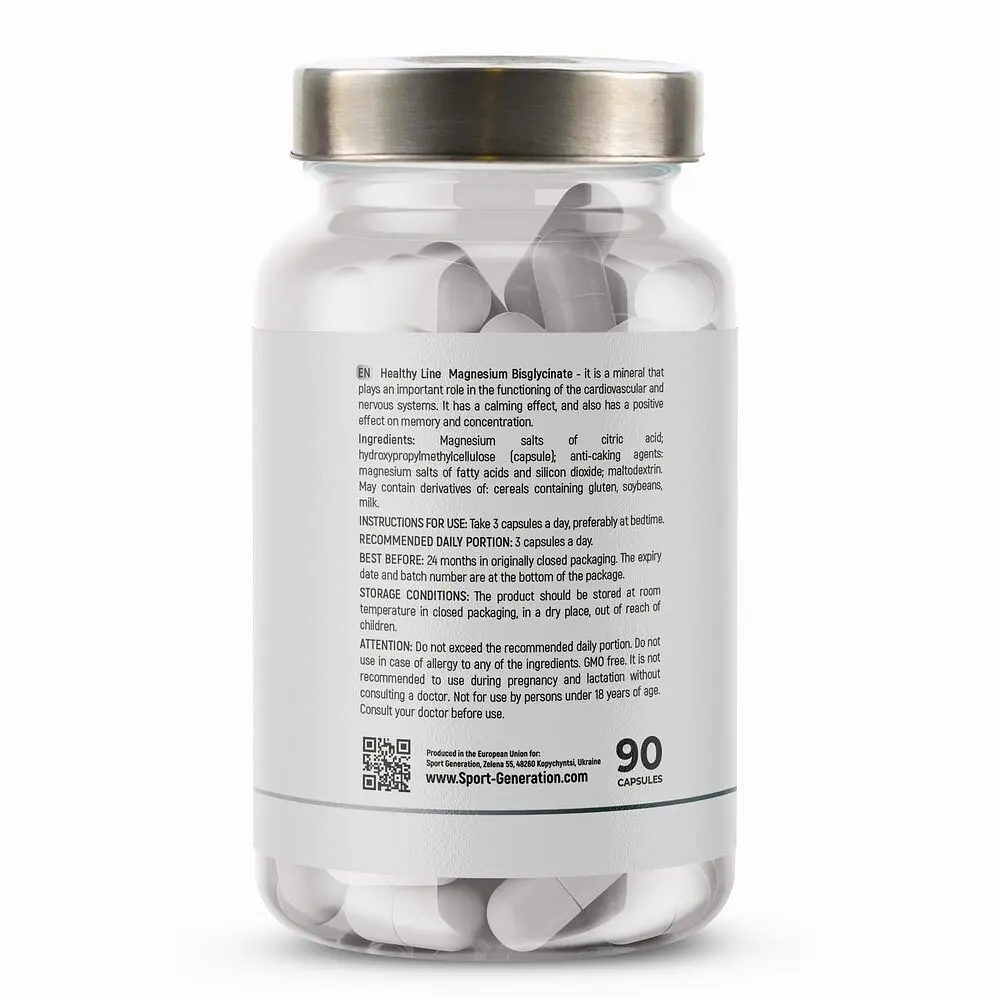 Цитрат магния Sport Generation Healthy Line Magnesium Citrate, 90 капсул - фото 2