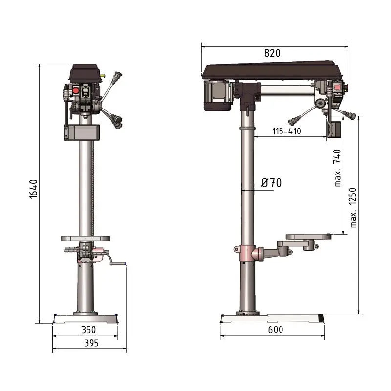 Свердлильний верстат Optimum OPTIdrill RB 8S (230V) STURMER Maschinen - фото 2