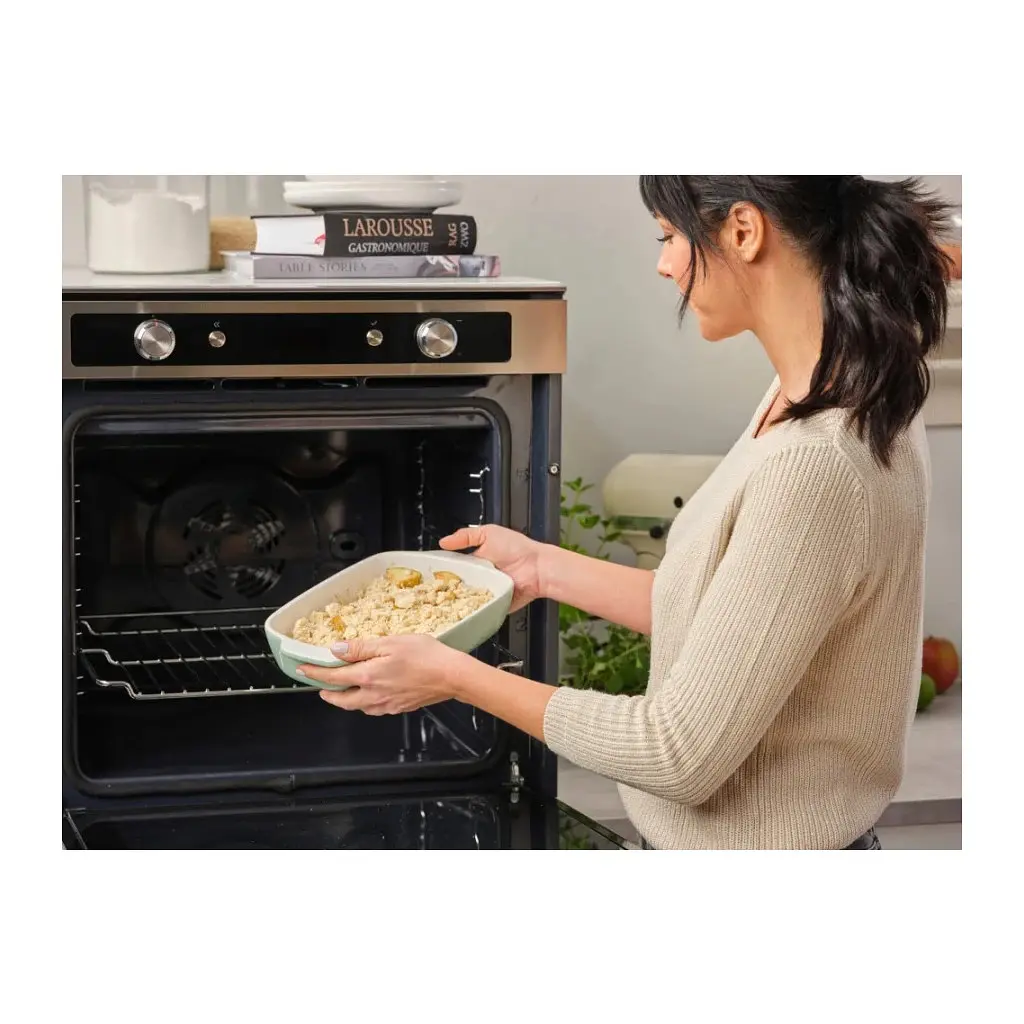 Форма для випікання KitchenAid з кришкою керамогранітна 1,9 л Фісташкова (CC007425-001) - фото 5