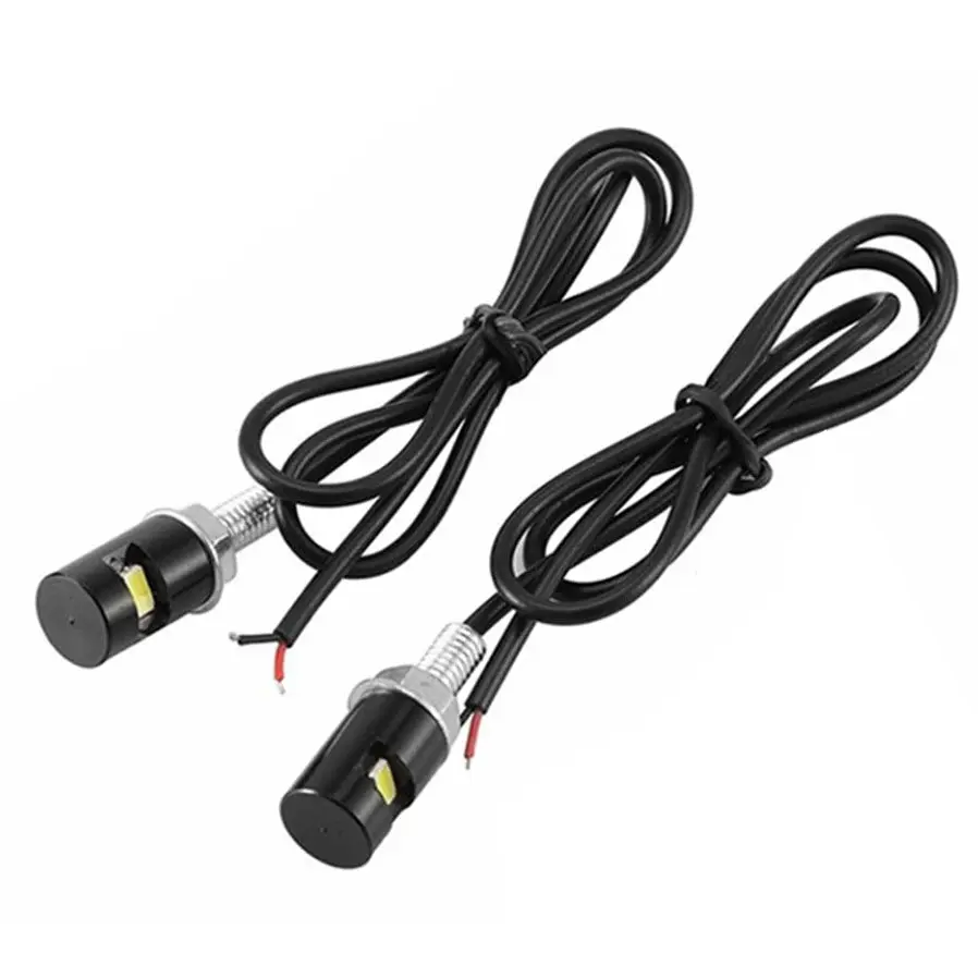 LED Підсвічування Номери універсальні Thoc Auto 12V 6 LED D12 мм 33 мм 2 шт. Чорна (5630) - фото 2