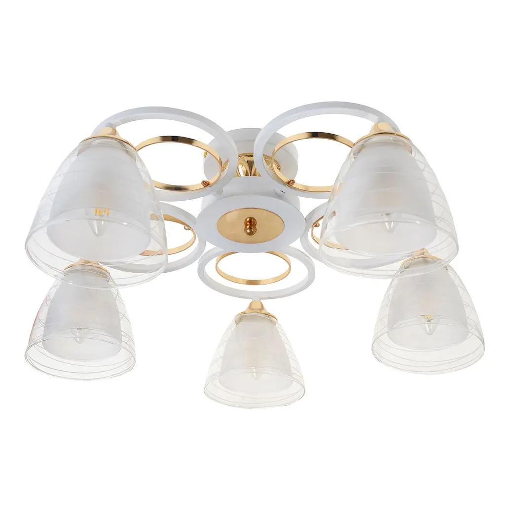 Люстра стельова Brille в зал E27 60W WH (LK-663C/5)