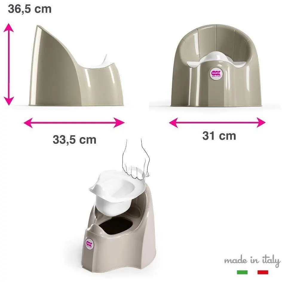 Горщик анатомічний OK Baby Pasha, сірий - фото 3