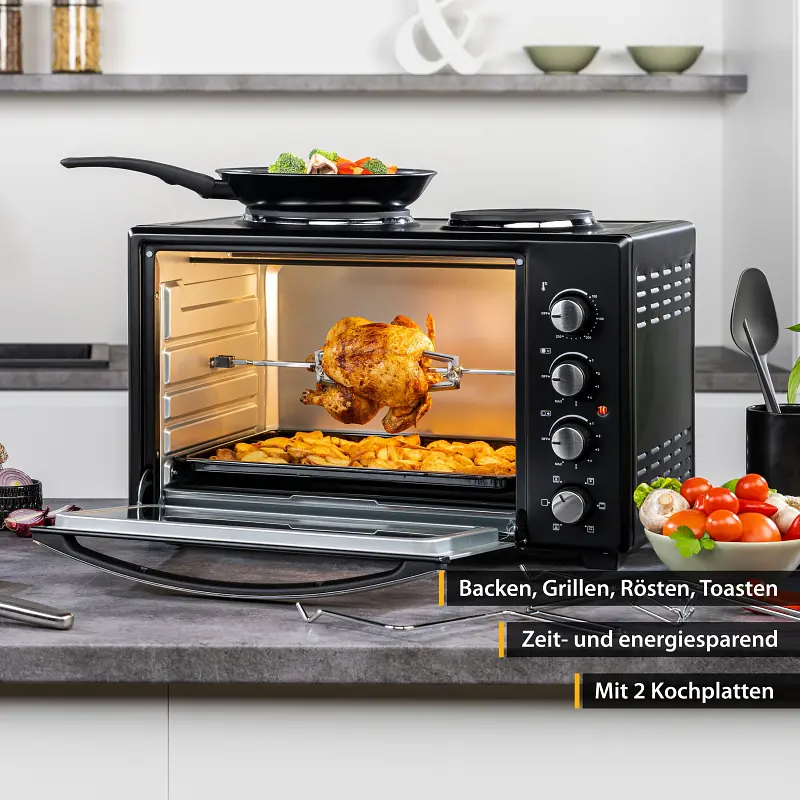 Електропіч First 60 л Чорний FA-5045-5 - фото 2